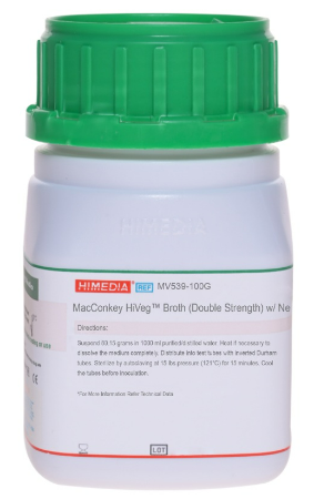 HiMedia, MacConkey HiVeg Broth w/ Neutral Red, Double Strength, 500G