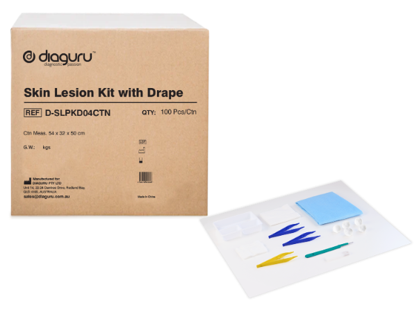 Diaguru Skin Lesion Pack with Kiato Scalpel #15 and Fenestrated Drape EACH