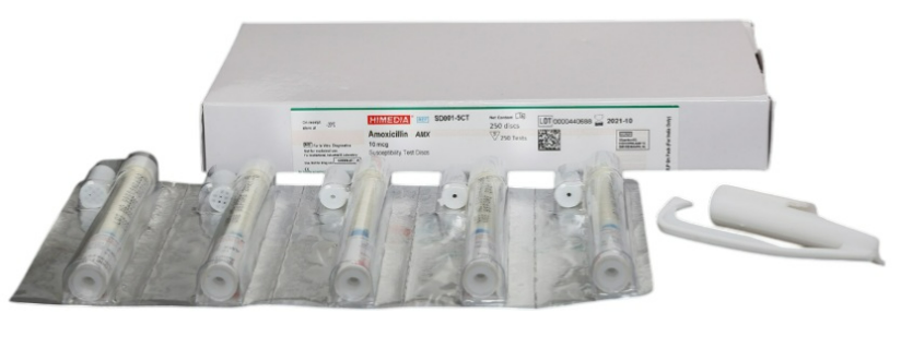 Himedia Augmentin/Amoxyclav (Amoxicillin/Clavulanic acid) AMC 10 mcg,5x50 disk cartridge in blister pack