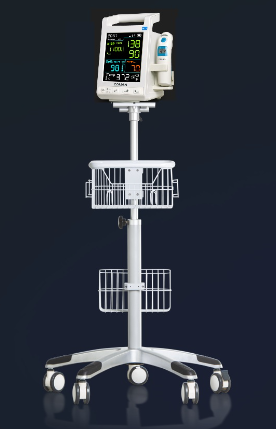 Comen NC3 Vital signs monitor including: NIBP, Comen SpO2, PR, and TEMP with Trolley