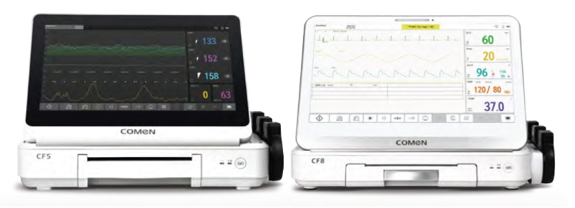 Comen CF5 MM Fetal and Mernal Monitor with 13.3" touch screen with trolley