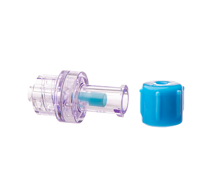 Safsite Luer Activated Valve - Needleless Access Site Sterile Single Use Blue EACH
