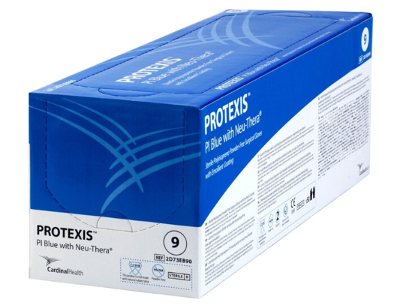 Protexis Underglove Size #7.0with PI blue N-T Carton of 4 boxes/50pair