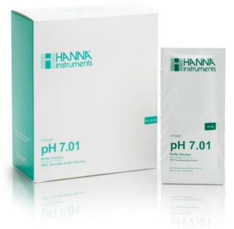 Hanna pH 7.01 Calibration Buffer Sachets; 25 x 20 ml