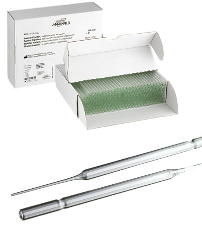 Marienfeld Pasteur Pipette Glass 2300 mm 250/Box, 4/Carton