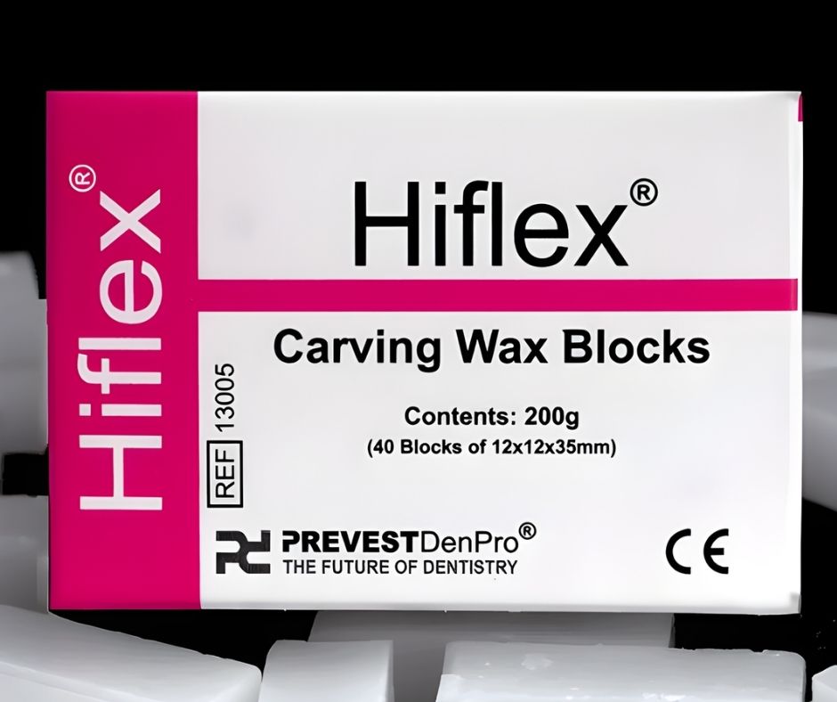 Prevest Denpro Hiflex Carving Wax Blocks; 40 Blocks; 200g; Red, Blue, Green, and Natural White