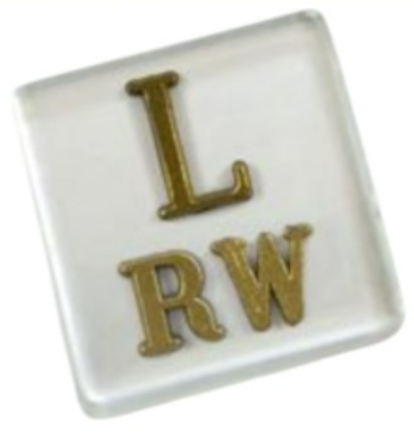 Radiology ID Marker "L" Lead Letter With 2 Initials Mounted