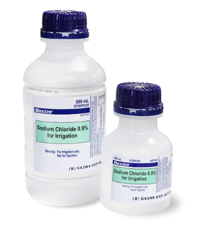 Baxter Sodium Chloride 0.9% Steripour Bottle