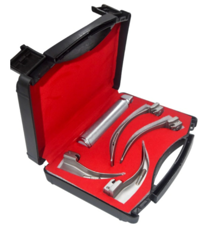 Bydand Armo Laryngoscopes McIntosh Set Handle and 4 Blades Standard Illumination In Case