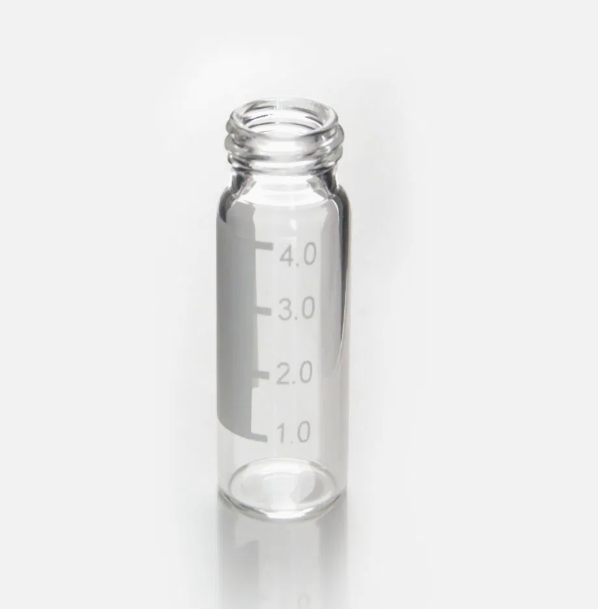 DiaGuru 4mL Clear 13-425 Screw Vial With Write-On Spot 15×45mm Type 7.0 Glass 100pcs/pack