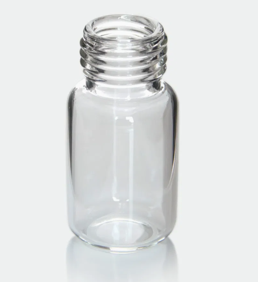 DiaGuru 10mL Clear Precision Screw Headspace Vial Round Bottom 22.5×46mm Type 5.0 Glass 100pcs/pack