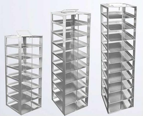 Biologix Vertical Type Freezer Rack Stainless Steel 142×140×345mm 1×6 Fits 6 Pieces of 2’’ Standard Boxes 2 Pieces/Case
