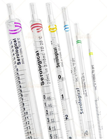 Diaguru 1mL Serological Pipette Individually wrapped, Sterile, Yellow, 100 Pcs / Bag, 300 Pcs / Pack