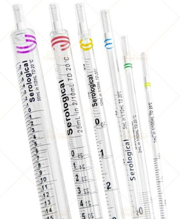 Diaguru 25ML Serological Pipette Individually wrapped, Sterile, Red, 25 Pcs / Bag, 100 Pcs / Pack