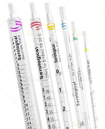Diaguru 5ML Serological Pipette, Individually wrapped Sterile Blue, 50 Pcs/ Bag. 200 Pcs / Pack