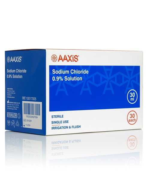 Sodium Chloride 0.9% 30 mL for Irrigation; 30/ Box