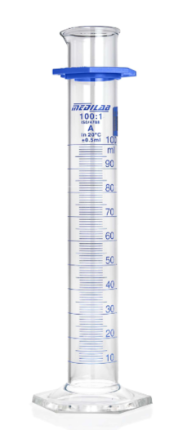Medilab 10mL Glass Measuring Cylinder, with Hexagonal Base, Class A, Each