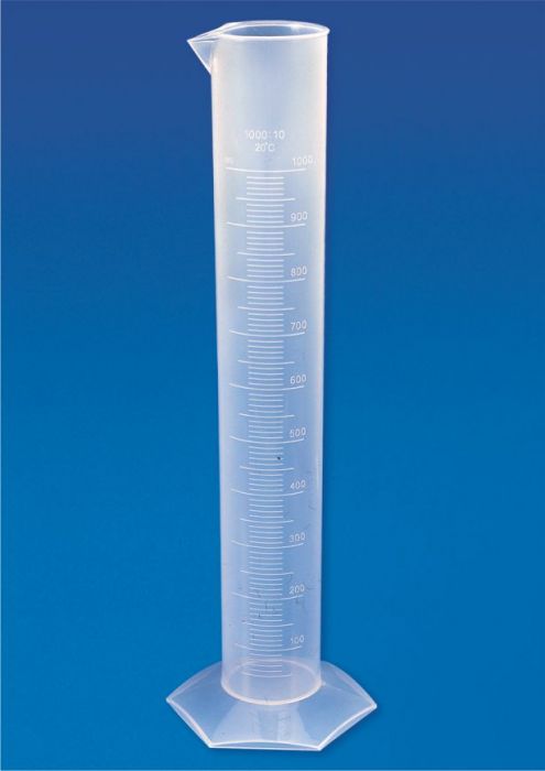 MEDILAB Measuring Cylinder Hexagonal Base, Polypropylene 25ml 12/Pack