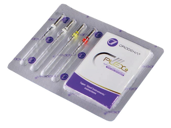 Plex V Rotary File - 25 mm Length, .04 Taper, 0.30 mm Diameter - Blister/4