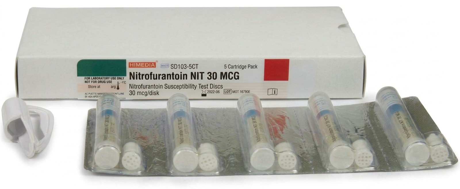 Himedia Nitrofurantoin NIT 30 mcg 5x50 Disk Cartridge in Blister Pack