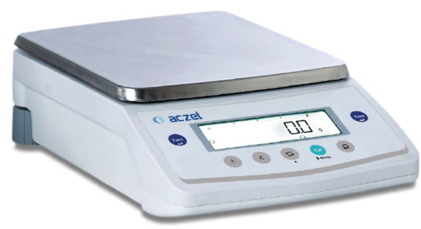 Aczet Top Pan Balance, Capacity 4100g, Min Load 1g, Readability 0.01g, Pan Size 198 x 205