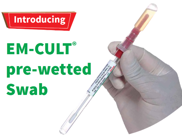 Himedia EM-CULT® Pre wetted swab w/ SCDB w/ 1% Tween 80 & 0.1% Lecithin,(Barcoded, γ-irradiated, Triple Pack) for surface testing, 50/ Pack