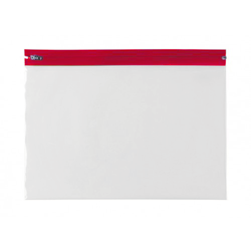 Zipper Bag Red 370mm W x 255mm L + 105um Ctn/500