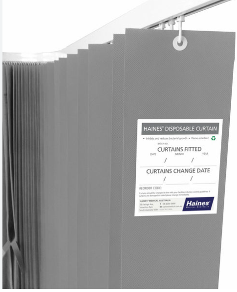 Haines MediCurtains 2.5m wide in Grey - Box/15