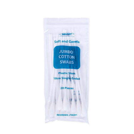 Sentry Medical Jumbo Swab Single End 18cm Pk/20; Box/20 Packs