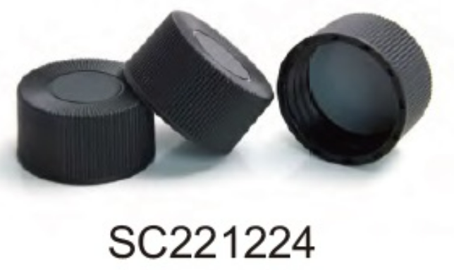 Diaguru Black Screw Cap for 4mL Vial 13-425 Closed Top Box/100