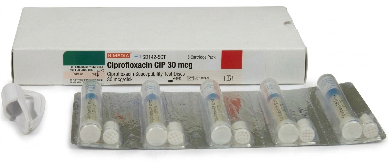 Himedia Ciprofloxacin CIP 30 mcg 5x50 Disk Cartridge in Blister Pack