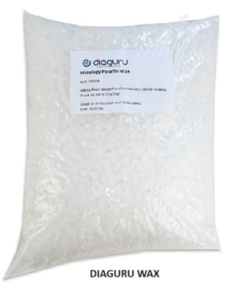 Diaguru Histology Paraffin Wax, White Pear Shape 1kg Bag