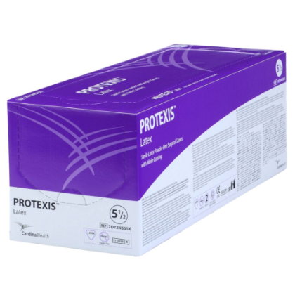 Protexis Latex Sterile Surgical Gloves Powder Free s5.5 Box/50