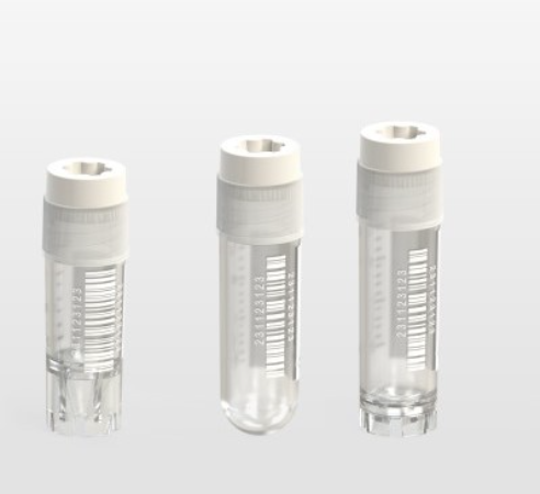 2 ml CryoGen Tube, Self Standing with Barcode, Graduated, Sterile,Clearline
