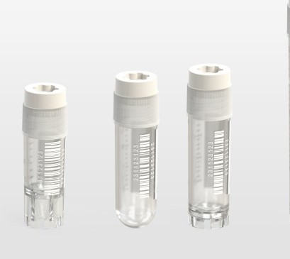 2 ml CryoGen Tube, Self Standing with Barcode, Graduated, Sterile,Clearline