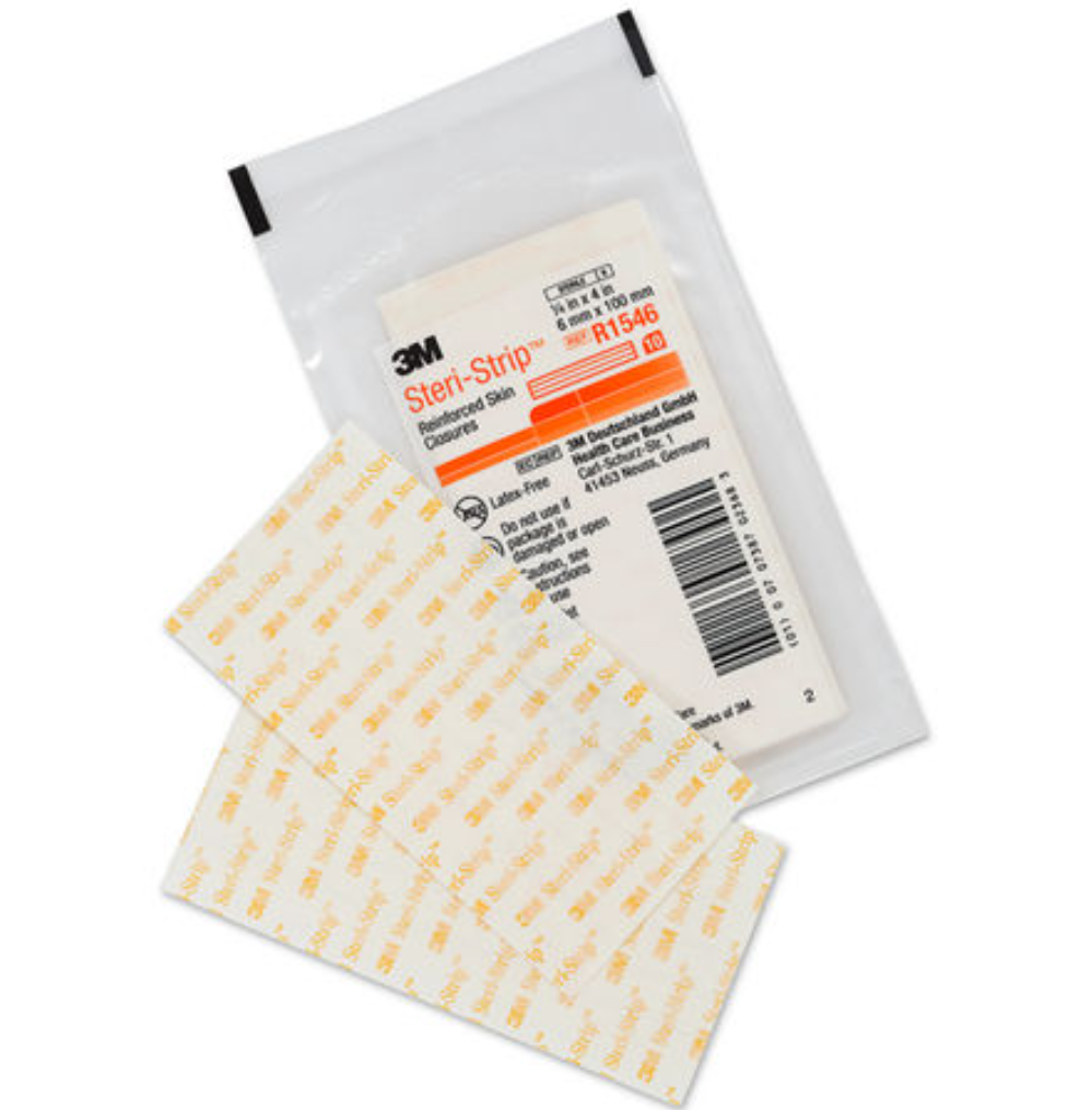 Solventum Steri-Strip Reinforced Adhesive Skin Closures, 6mm x 100mm Orange Pk/10; Box/50 Packs