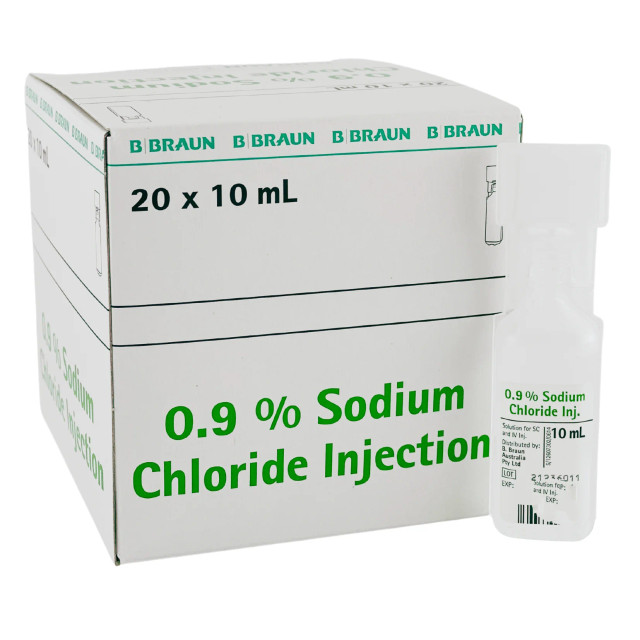 B Braun Sodium Chloride 10 mL for Injection; Box/20