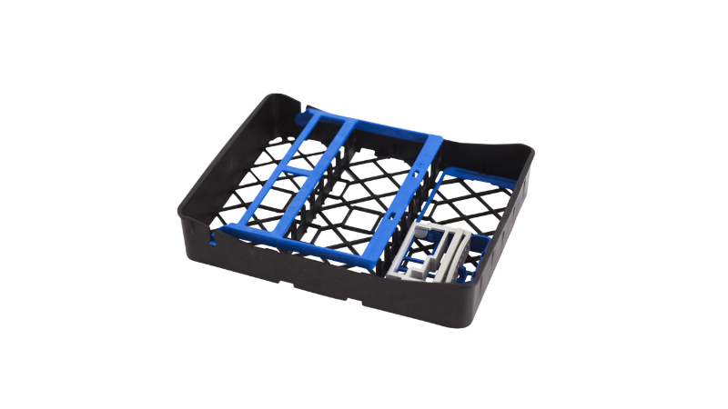Directa PractiPal Compact Bur Set - Blue: Includes 1x PractiPal Half Tray, 1x Instrument Clamp, 1x PractiPal Compact Bur/Compact File Stand, 4x PractiPal Waste Container