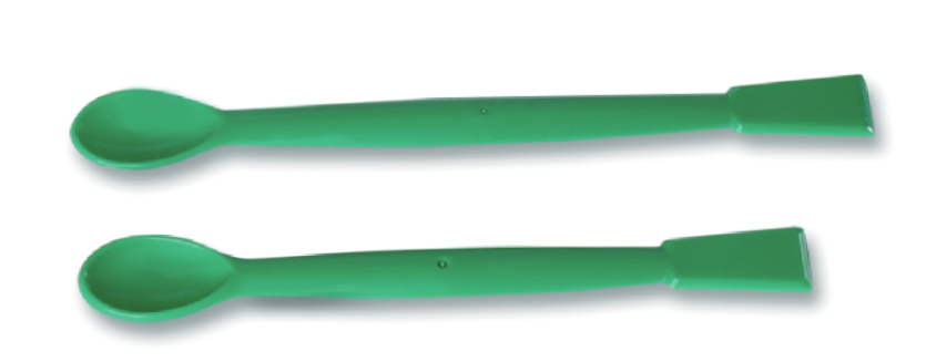 Diaguru PP Spatula with Spoon 180mm Length ; Green Pack/12