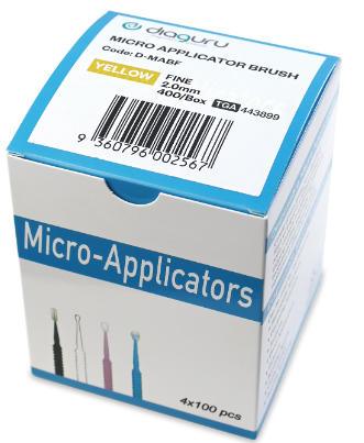 Microapplicator Brush Fine; Yellow 2.00 mm; Pack/400