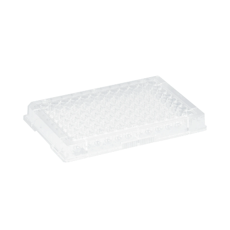 Microtitre Test Plate 96 Well, Transparent Polystyrene Round Base, Pack/100