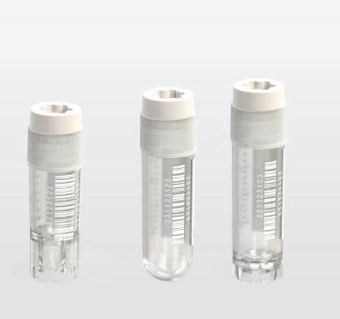 2ml CryoGen Tube, Self Standing, Graduated, Sterile, Clearline, with Barcode Self Standing, External Stella Cap, 500 / Ctn