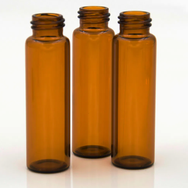 DiaGuru 12mL Amber Screw Vial 15-425 Thread 18.5×65mm Type 7.0 Glass 100pcs/pack