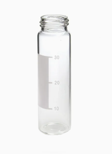 DiaGuru 40mL Clear EPA Screw Vial 24-400 Thread 27.5×95 mm Type 5.0 Glass 100pcs/pack