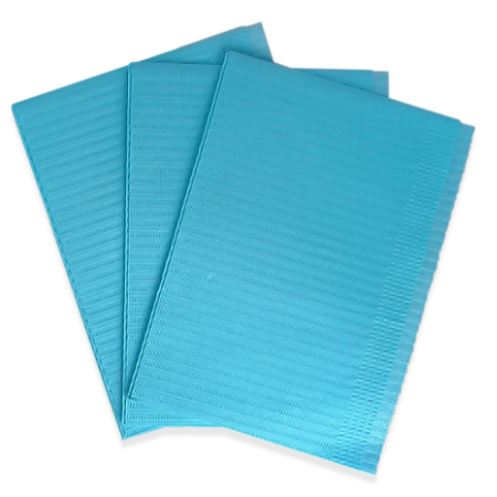 Diaguru Blue 4 Ply Dental Bibs Large 33X45 cm 500/ctn
