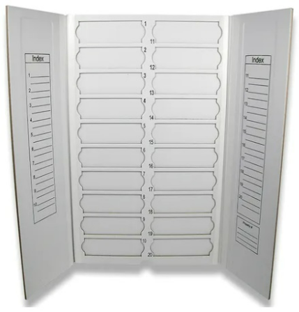 Slide Tray 20 places with Divider and Lid, Each