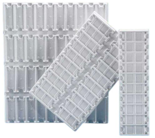 Diaguru Microscope Slides Tray White Polystyrene 10 Places - 340x100 mm EACH