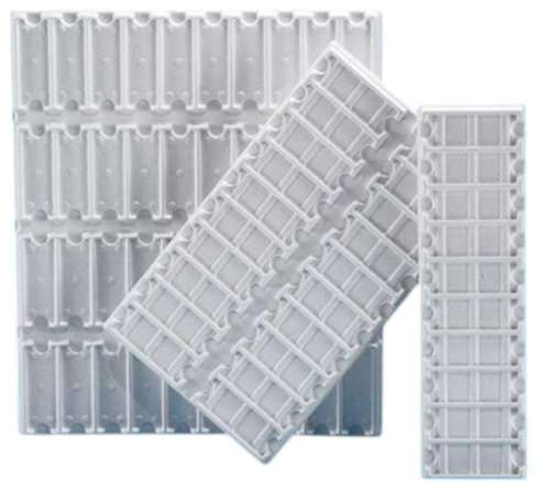 Diaguru Microscope Slides Tray White Polystyrene 20 Places - 340x100 mm EACH