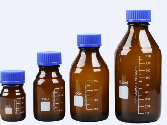 Diaguru Reagent Bottles, 250ml amber EP screw vial with grading, 70*138mm, 7.0type glass, 10 pcs/pack