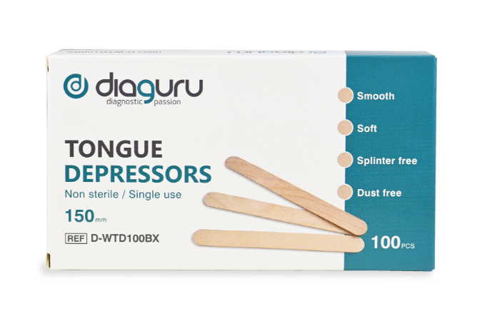 Diaguru Wooden Tongue Depressor Box/100